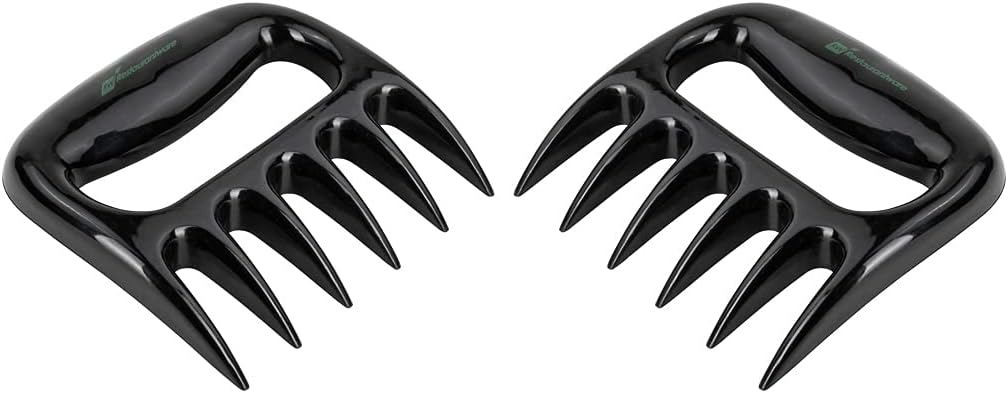 Restaurantware Met Lux 4.5 x 4.1 Inch Meat Claws 2 Meat Shredders - Sharp Blades With Handle Black Plastic Bear Claws Durable For Shredding Pork Chicken or Turkey - Lumora Garden