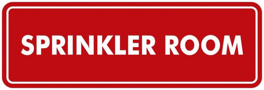 Signs ByLITA Standard Sprinkler Room Sign (Red) - Small