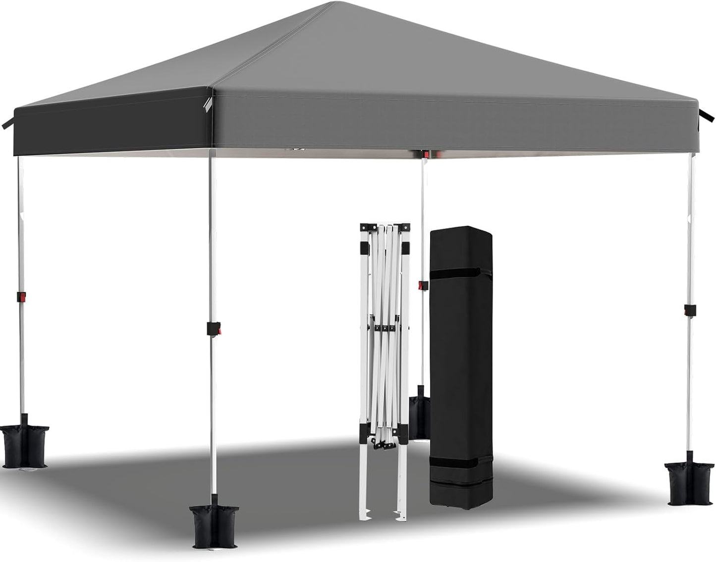 Pop Up Canopy Tent, 10x10 Outdoor Shade, One Push Instant Outdoor Canopy, Easy Set Up Tent, Portable Instant Beach Canopy Tents, Sun Shelter for Events, Parties, Camping