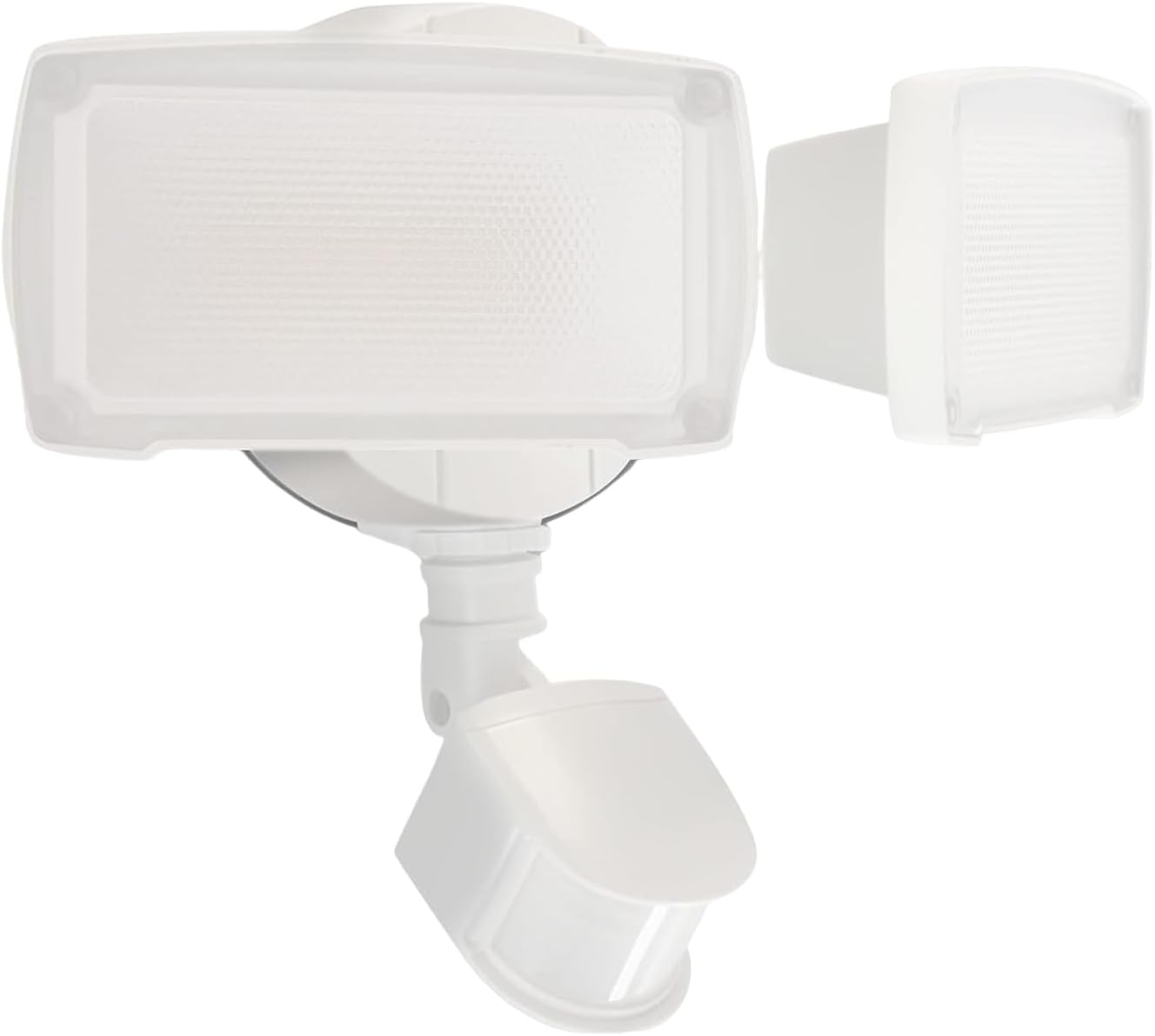 UME 19W LED Security Lights Motion Sensor Light Outdoor, 2000LM Motion Flood Light, 5000K, IP65 Waterproof, 2 Adjustable Head Motion Detector Security Light for Exterior,Outside,Garage,Yard(White)