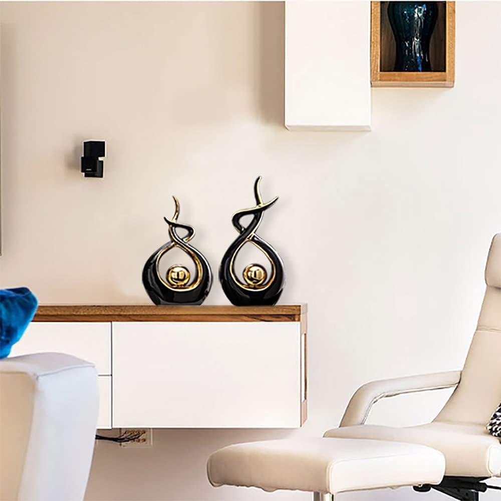 Norrclp Home Decor Modern Abstract Art Ceramic Statue Table Decorations for Dining Room Living Room Office Centerpiece