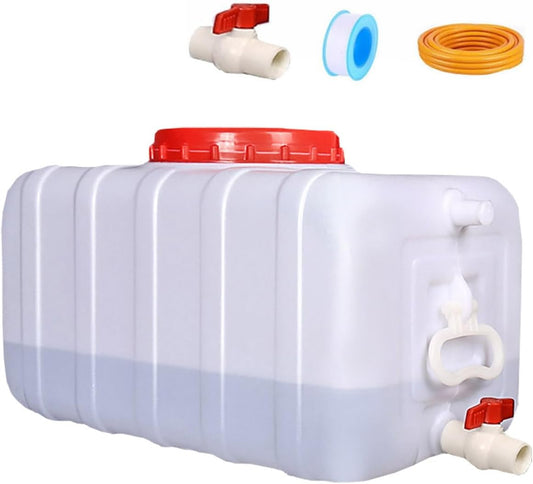 Portable Water Tank Water Storage Tank for Camping with Spigot Hose Plastic Water Container Water Storage Container for Emergency Water Storage Hiking Outdoor(Size:21gallon / 80L)