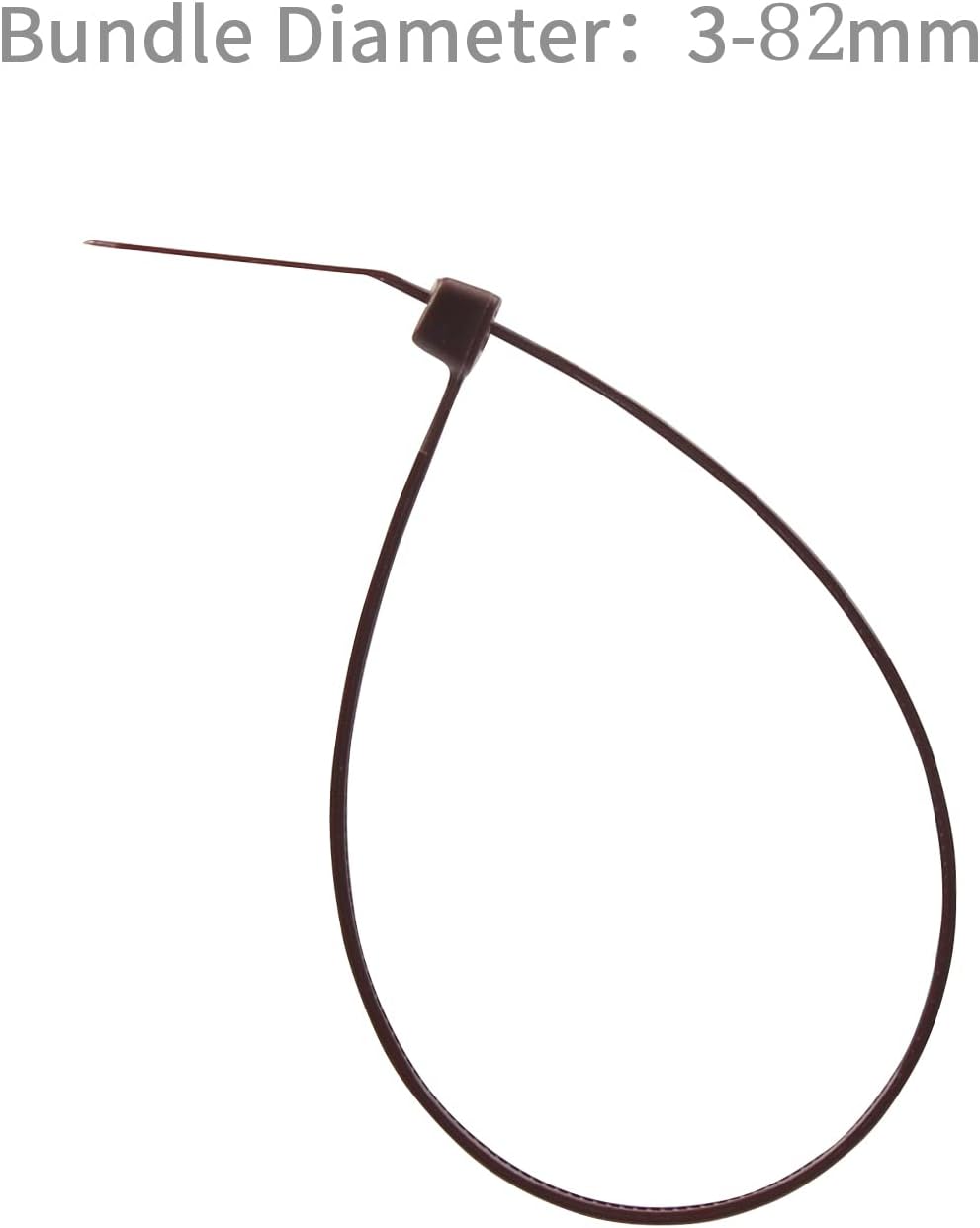 XINGO 100PCS Cable Zip Ties Heavy Duty, Premium Nylon Plastic Wire Ties with 50 Pounds Tensile Strength, Self-Locking Black Nylon Zip Ties for Indoor and Outdoor (12 inch, Brown)