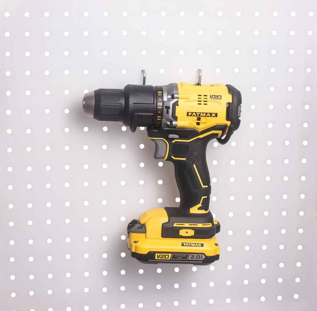 KINOMI 6 Pcs Heavy Duty Pegboard Drill Holder Power Tool Holder Pegboard Hooks with scratchproof Coating for Drills, Other Power Tools, Handheld Tools etc in Garages, Tool Sheds