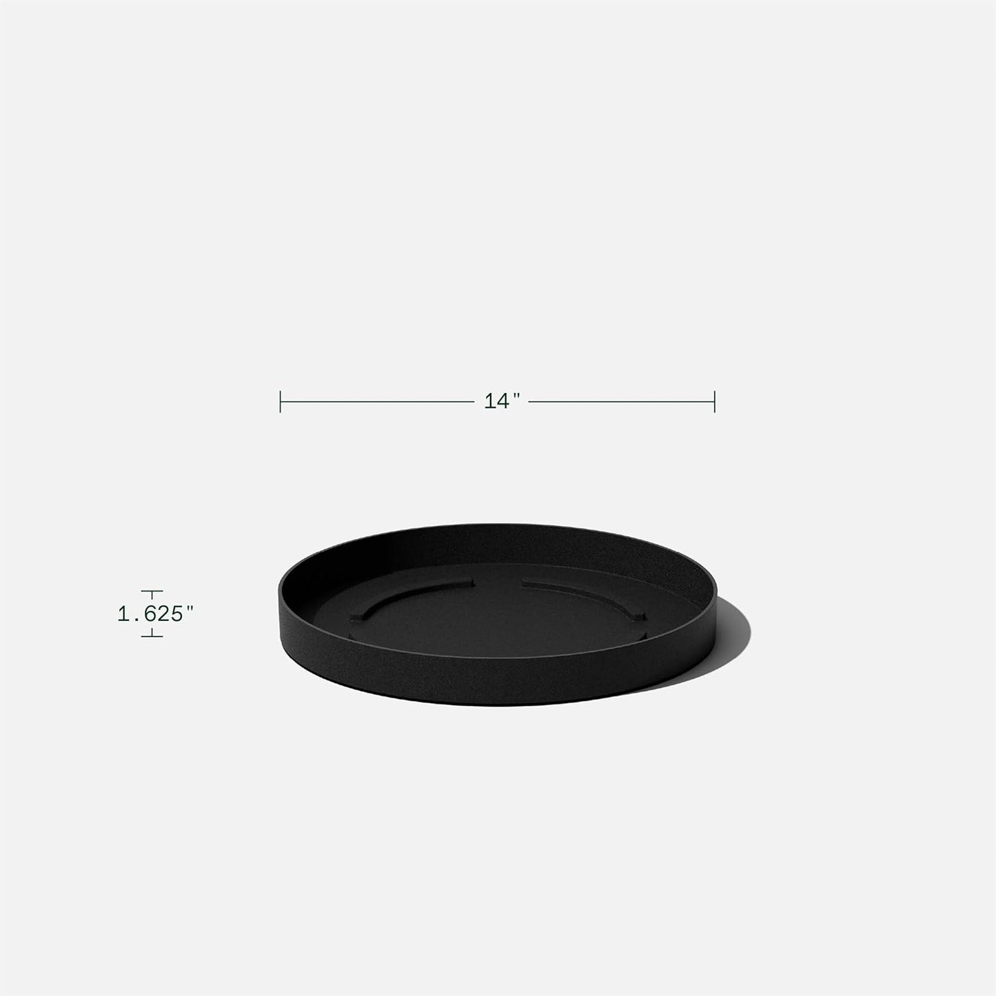 Veradek Mason Series Lima Planter Trays (15'' Tray - 2 Pack, Black)
