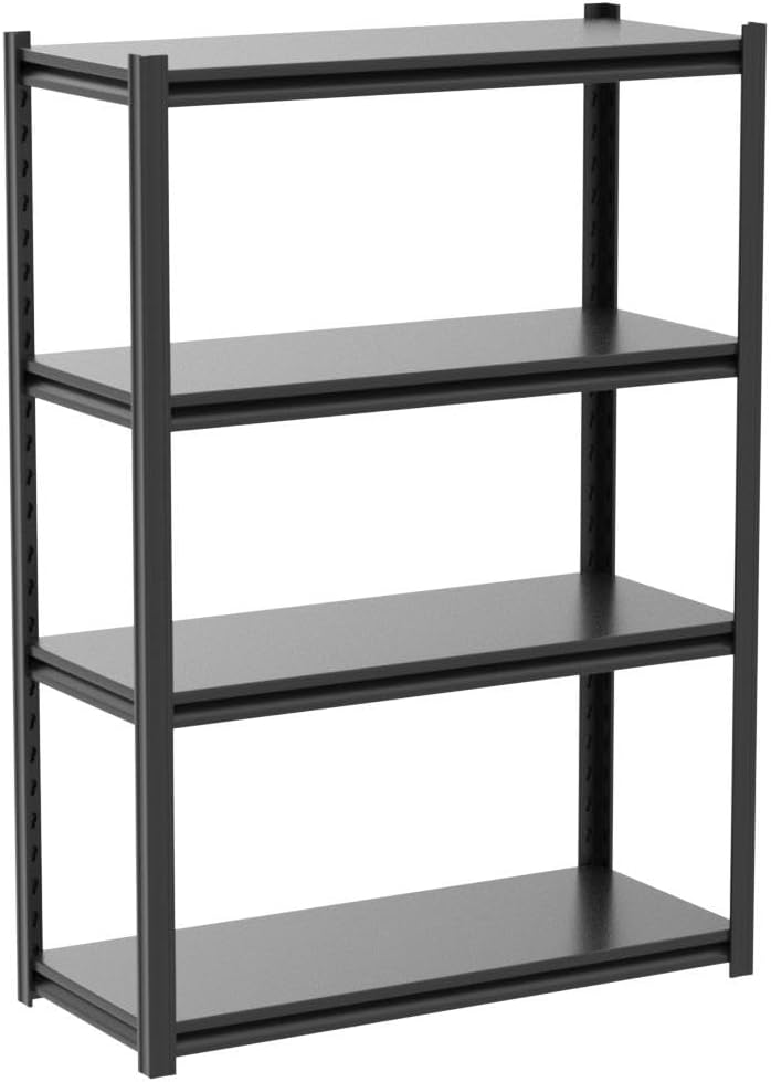 Raybee 40" W Garage Shelving Heavy Duty Storage Shelves 56.9" H Metal Shelving Heavy Duty Load 1600LBS Adjustable Metal Shelves for Storage for Pantry Kitchen 40" W x 19.1" D x 56.9" H