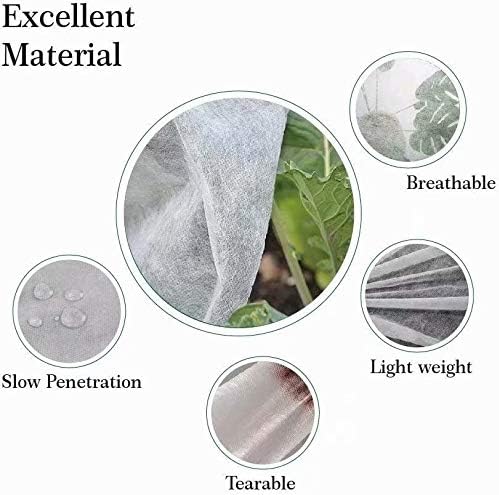 Agfabric Freeze Protection Plant Cover 1.5oz 144"x96" Winter Plant Protection Shrub Jacket,Frost Blankets for Garden/Trees,White