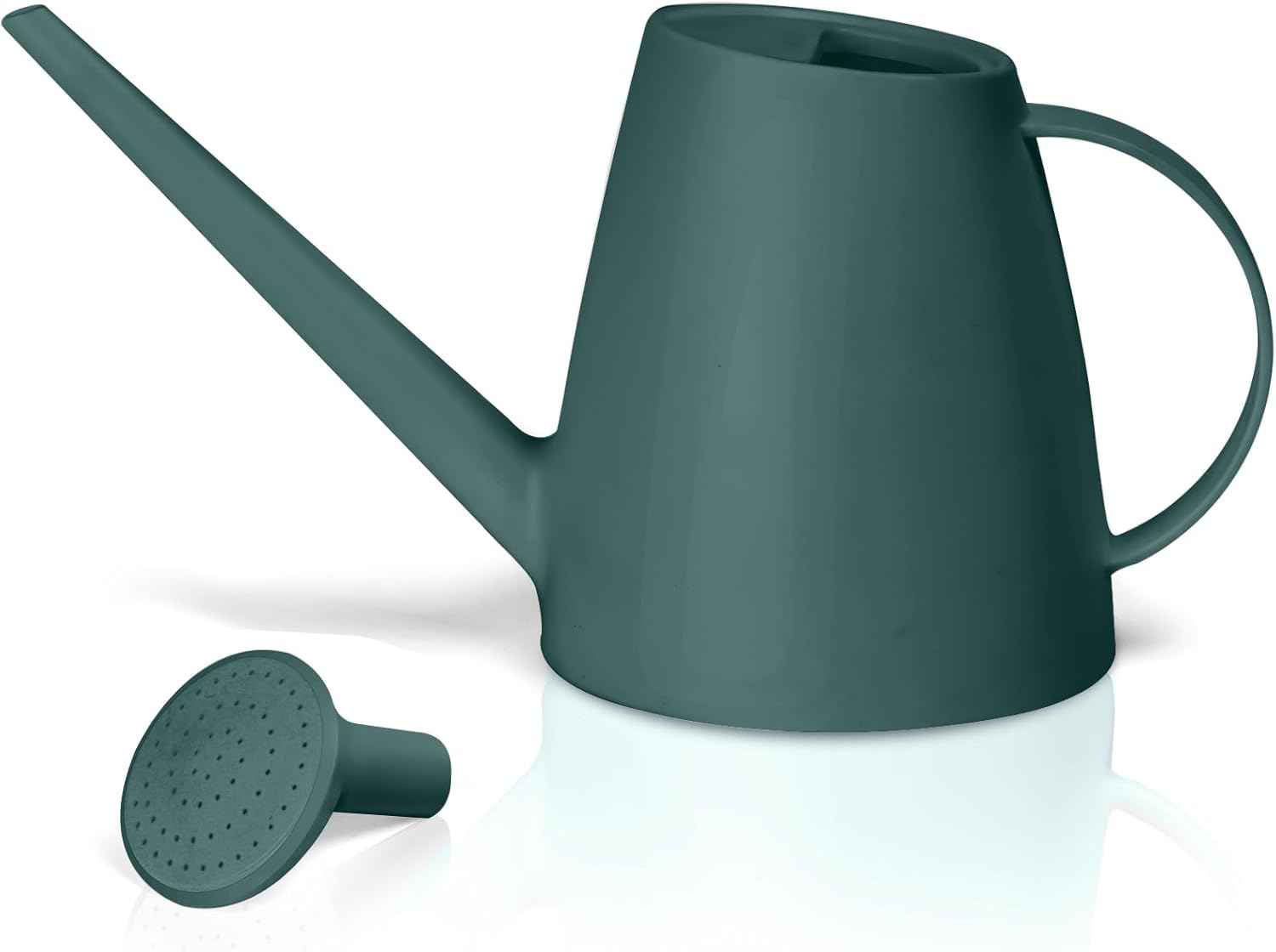 Plant Watering Can - Plastic Indoor and Outdoor - 1/2 Gallon - Blackish Green