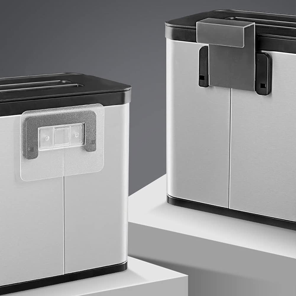 SIDIANBAN Hanging Trash Can with Lid for Kitchen Cabinet Door, 0.8 Gal/3L Stainless Steel Garbage Can Kitchen Compost Bin for Countertop or Under Sink