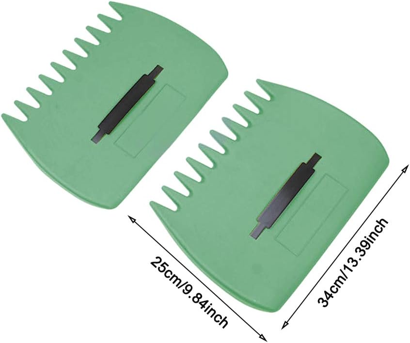 Bibabala Garden and Yard Leaf Scoops Hand Rakes, Large Sized Hand Rakes, Lightweight Plastic Leaf Scoop, for Leaves, Lawn Debris and Trash Pick Up(Dark Green)