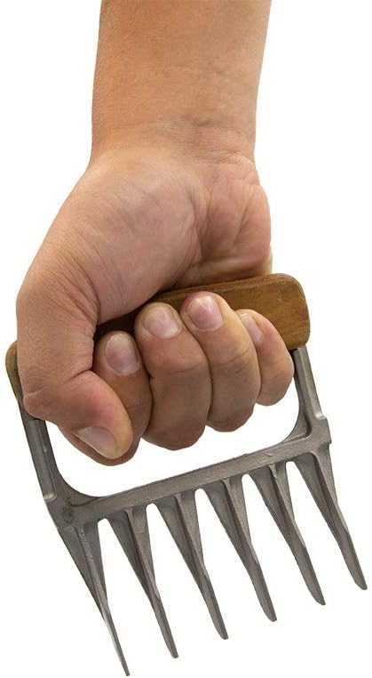 KANKA Grill Meat Shredder Claws - 5X Thicker Professional Stainless Steel BBQ Claws for Effortless Shredding and Cutting of Pulled Pork, Chicken, Turkey, Beef - Set of 2 with Durable Wood Handles - Lumora Garden