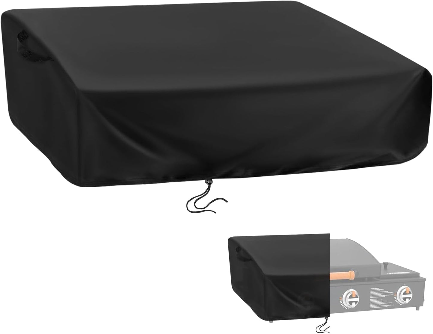 Kingling Grill Cover for Blackstone 1860 2225 On The Go Range Top Combo Griddle, 41 inch Waterproof & Dustproof Outdoor Grill Cover (Cover Only) - Black