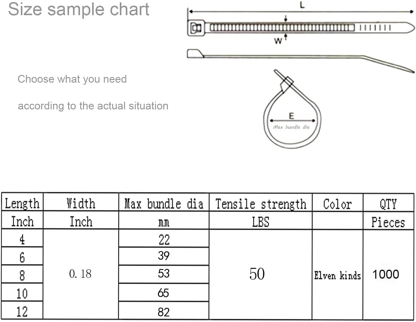 XINGO 1000 PCS Gold Zip Ties 8 Inch, 60 LBS Tensile Strength, Self-Locking Nylon Plastic Nylon PA66 Wire Ties for Indoor and Outdoor Use