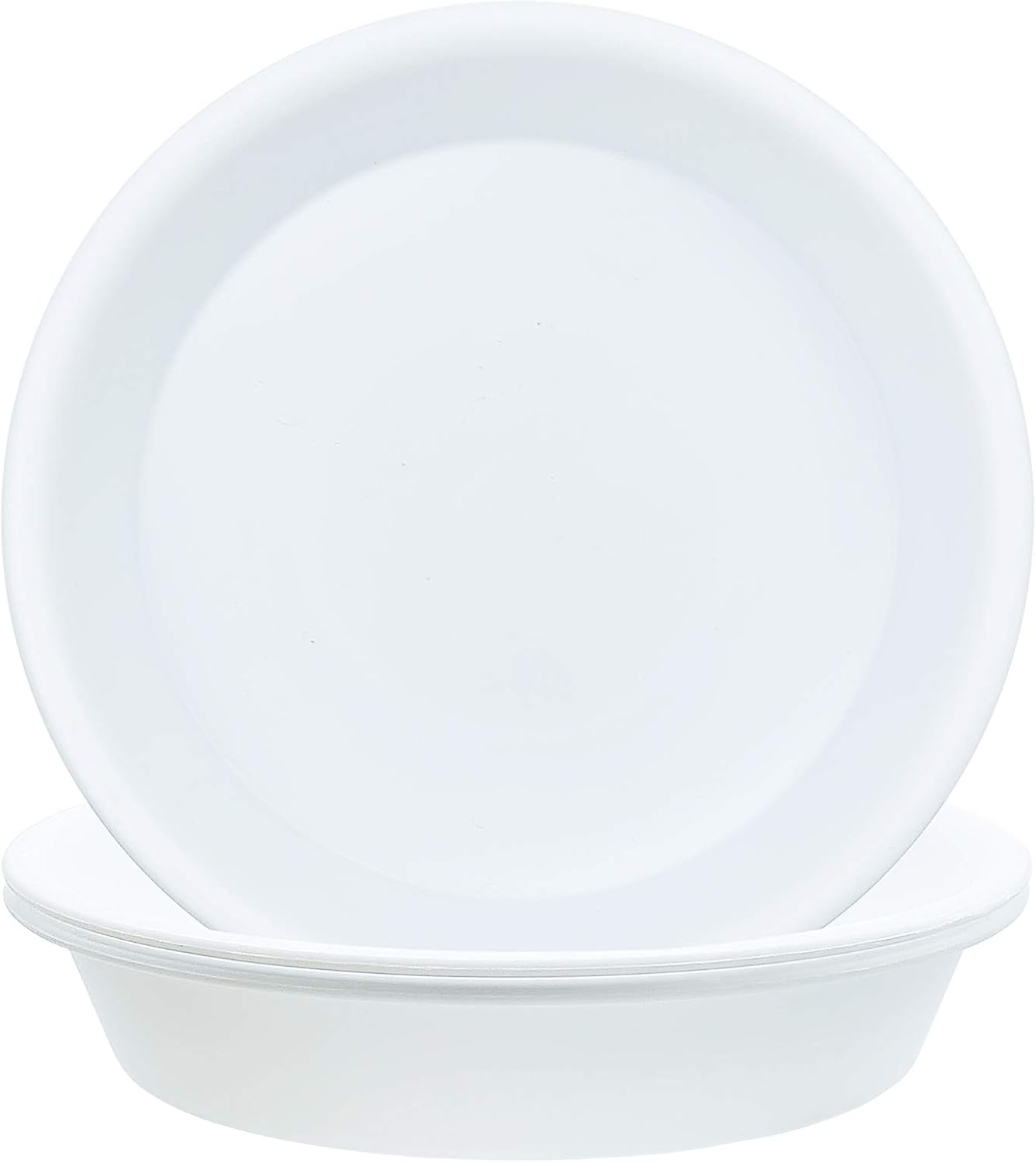 3 Pack Plant Saucer Heavy Duty Sturdy Drip Trays for Indoor and Outdoor (14 Inch, White)