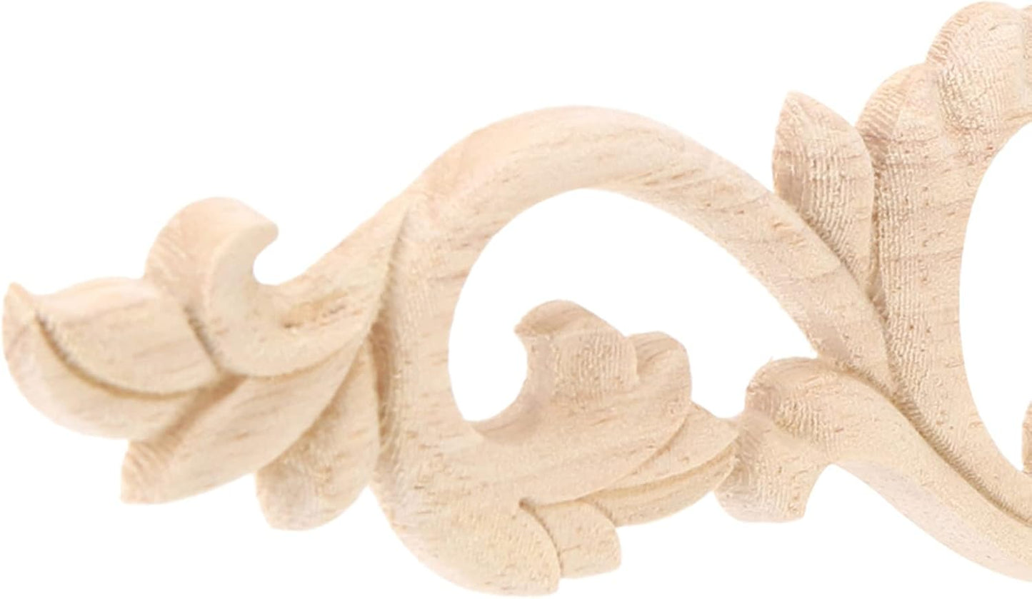 Wood Carved Applique Beautiful Decoration for Furniture Accessories Garden Fence Decor