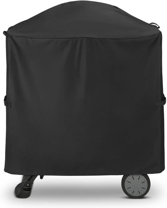 Unicook Grill Cover for Weber Q 100/1000 Q 200/2000 Grills with Q Portable Cart, Compared to Weber 7113, Heavy Duty Waterproof Full Length BBQ Cover, Outdoor Fade Resistant Material, Black