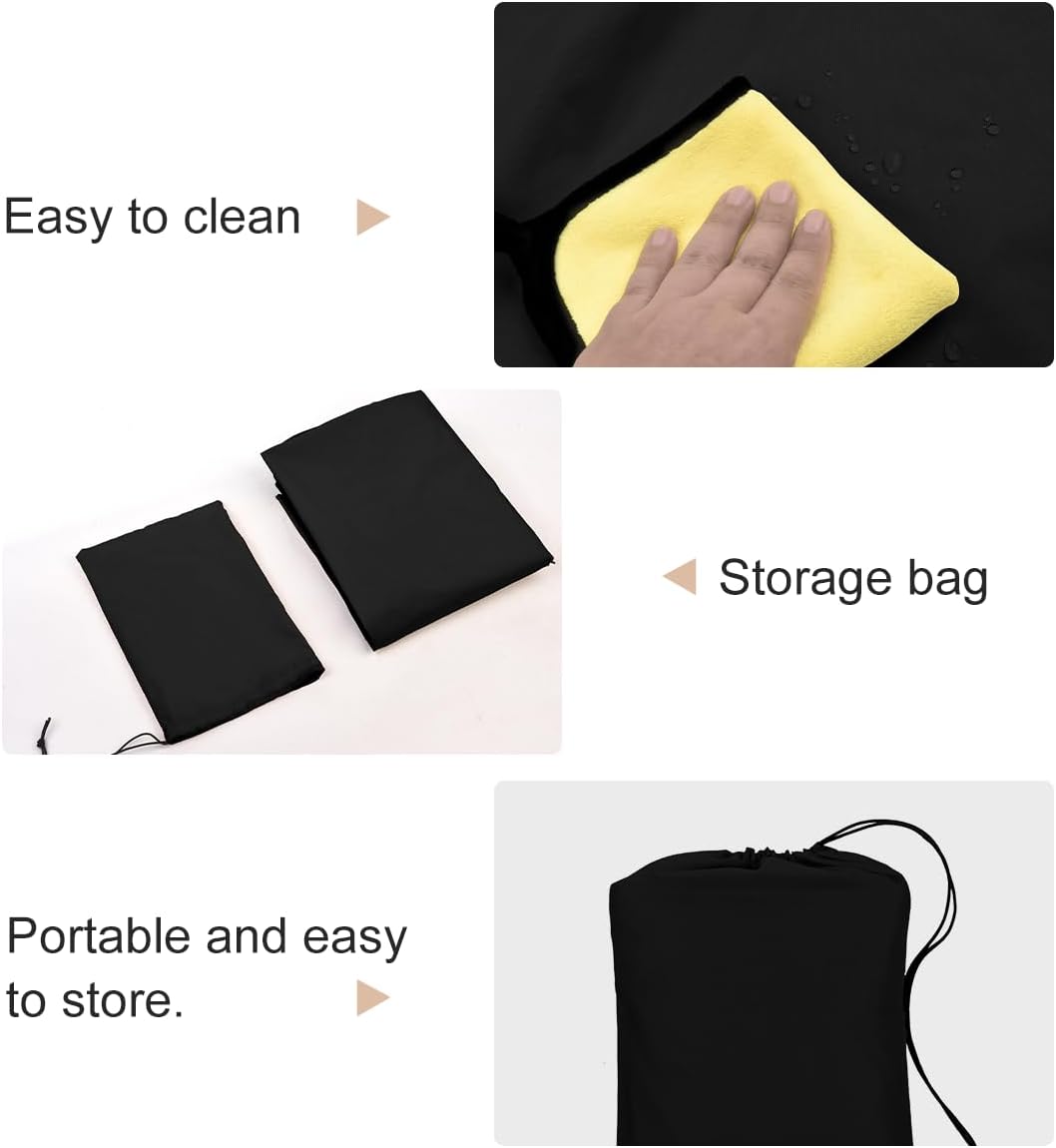 Vailge Patio Heater Covers with Zipper and Storage Bag,Heavy Duty 600D Oxford Waterproof Outdoor Heater Cover Wind-Resistant Dustproof UV-Resistant,Black,89'' Height x 33" Dome x 19" Base