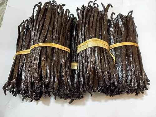 10 Vanilla Beans Grade A, Whole Vanilla Bean Pods For Making Extract, 6-8 Inches, Non GMO. Perfect For Vanila Powder, Baking & Desserts. by NYVanilla