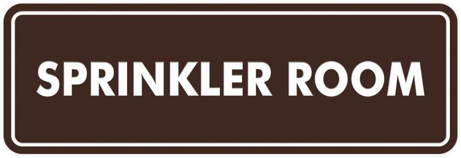 Signs ByLITA Standard Sprinkler Room Sign (Dark Brown) - Small