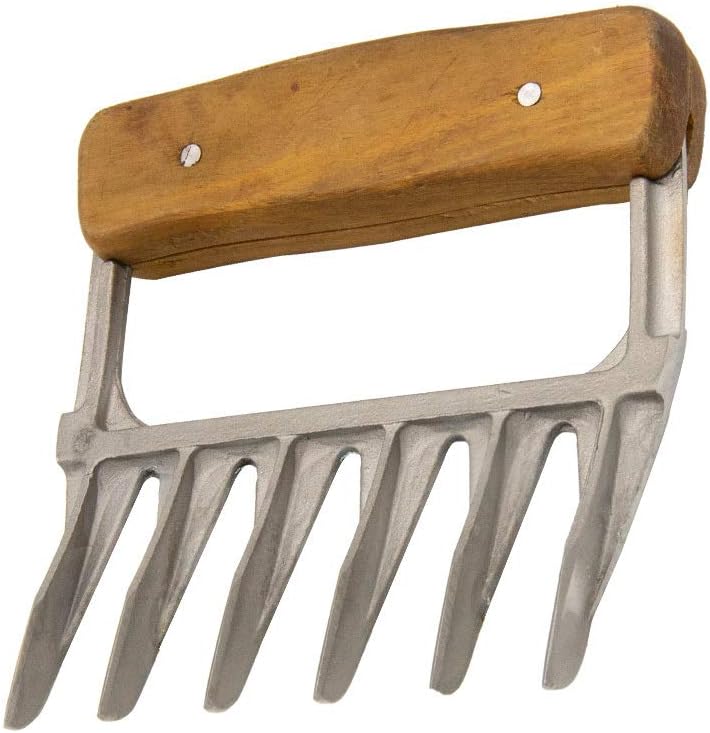 KANKA Grill Meat Shredder Claws - 5X Thicker Professional Stainless Steel BBQ Claws for Effortless Shredding and Cutting of Pulled Pork, Chicken, Turkey, Beef - Set of 2 with Durable Wood Handles - Lumora Garden