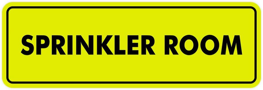 Signs ByLITA Standard Sprinkler Room Sign (Yellow/Black) - Medium