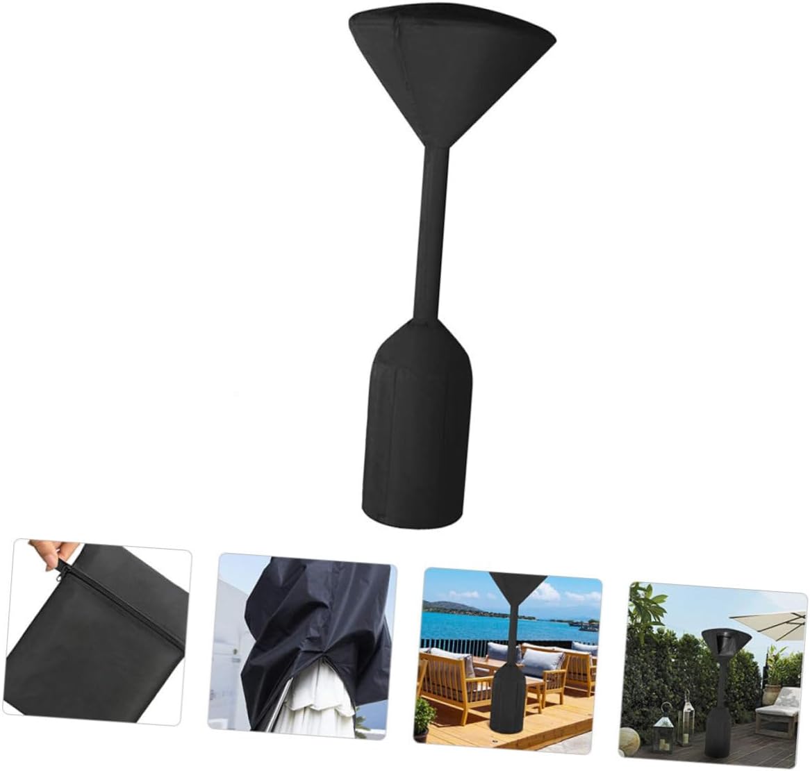 GANAZONO Waterproof Patio Heater Cover with Zipper for Outdoor Air Heater, 241X86X48Cm Protective Dustproof Rainproof Shield for Garden and Backyard