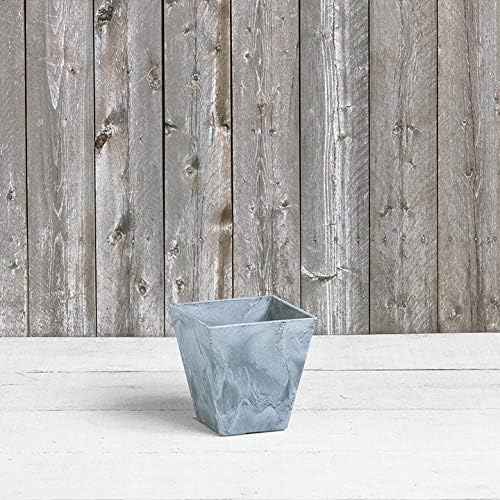 ArtStone 35080 Ella Square Planter, 8-Inch, Grey