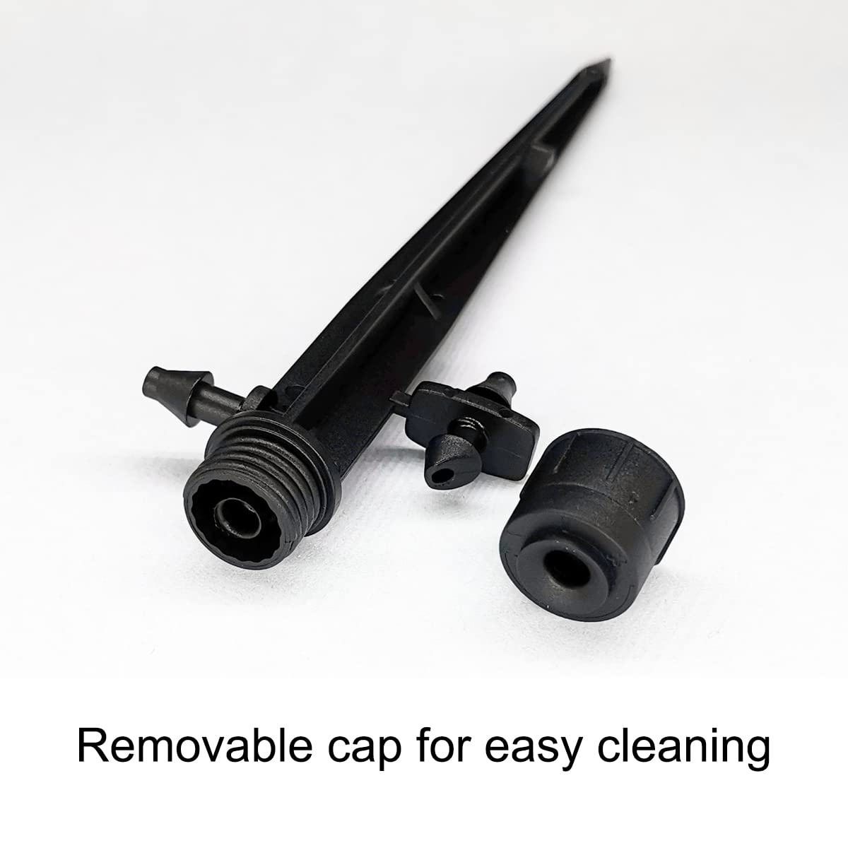 25 Pcs Drip Irrigation Emitters, Adjustable Flow 0-20 GPH Irrigation Drippers with Stake, Full Circle Flow Sprinkler Head, Micro Sprinkler for Garden Patio Lawn Flower Bed