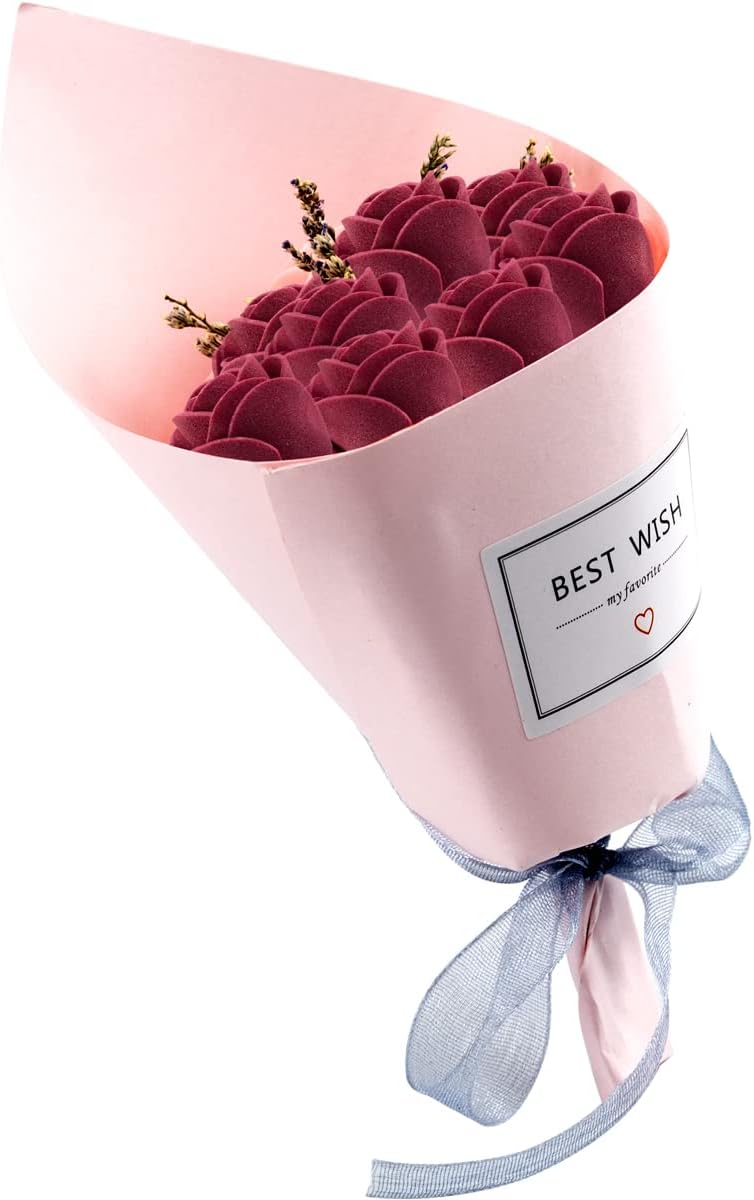 IFAMIO 100 Pcs Foam Artificial Burgundy Roses Mini Fake Flowers Mini Artificial Fake Rose Heads Artificial Floral for DIY Bouquets Party Baby Shower Home Decorations Wedding