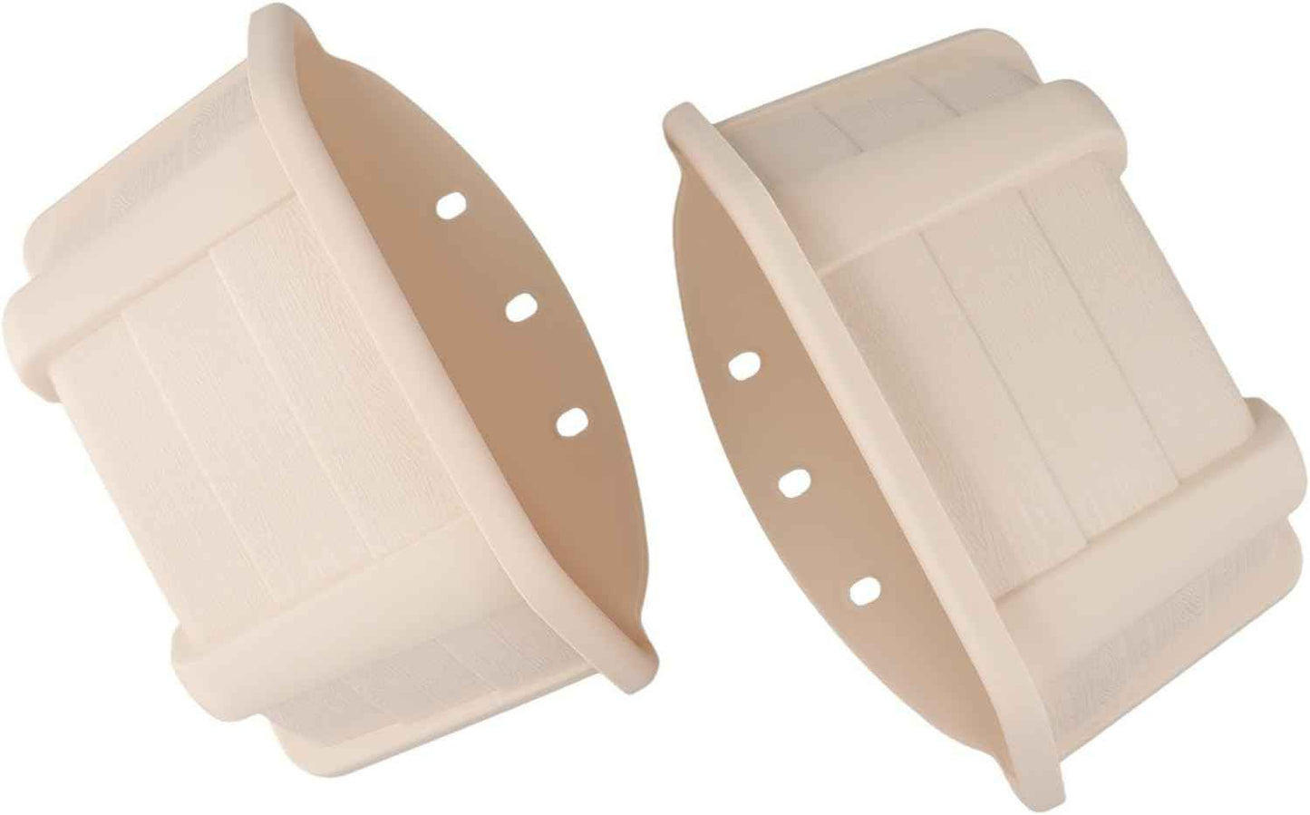 Wall Mounted Circular Flower Pots Hanging Planters with Removable Drainage for Indoor and Outdoor Use (Meters white)