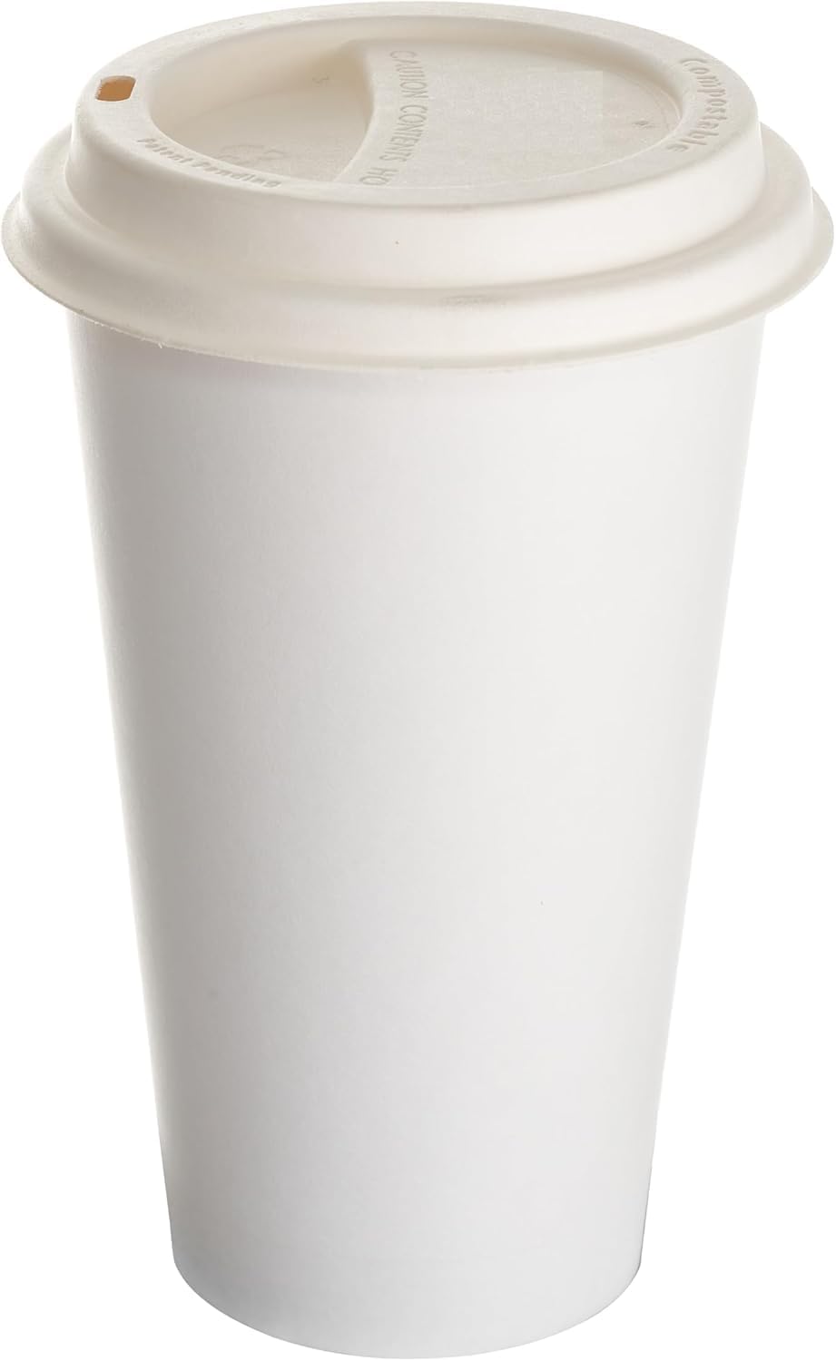 [50 PACK] Disposable Fiber Dome Lids for Coffee & Tea Cups - 100% Compostable & Biodegradable - Fits 10,12,16,20 oz Paper Cups - Extra Sturdy - Eco Friendly Sugarcane Bagasse