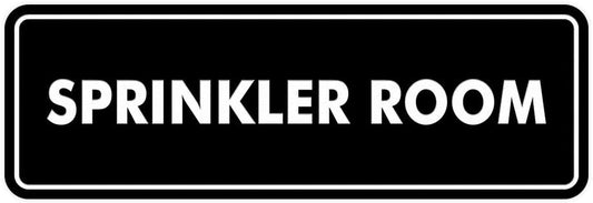 Signs ByLITA Standard Sprinkler Room Sign (Black) - Small