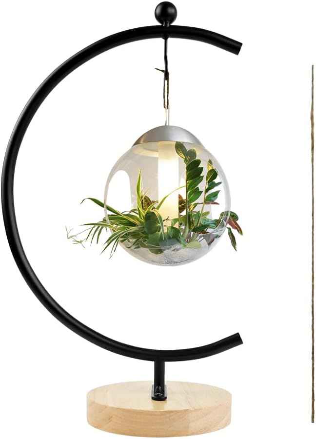 YY YEARCHY Ornament Display Stand Metal Stand Terrarium Air Plant Stand Flower Pot Holder Iron Pothook Stand for Hanging Glass Globe Ball