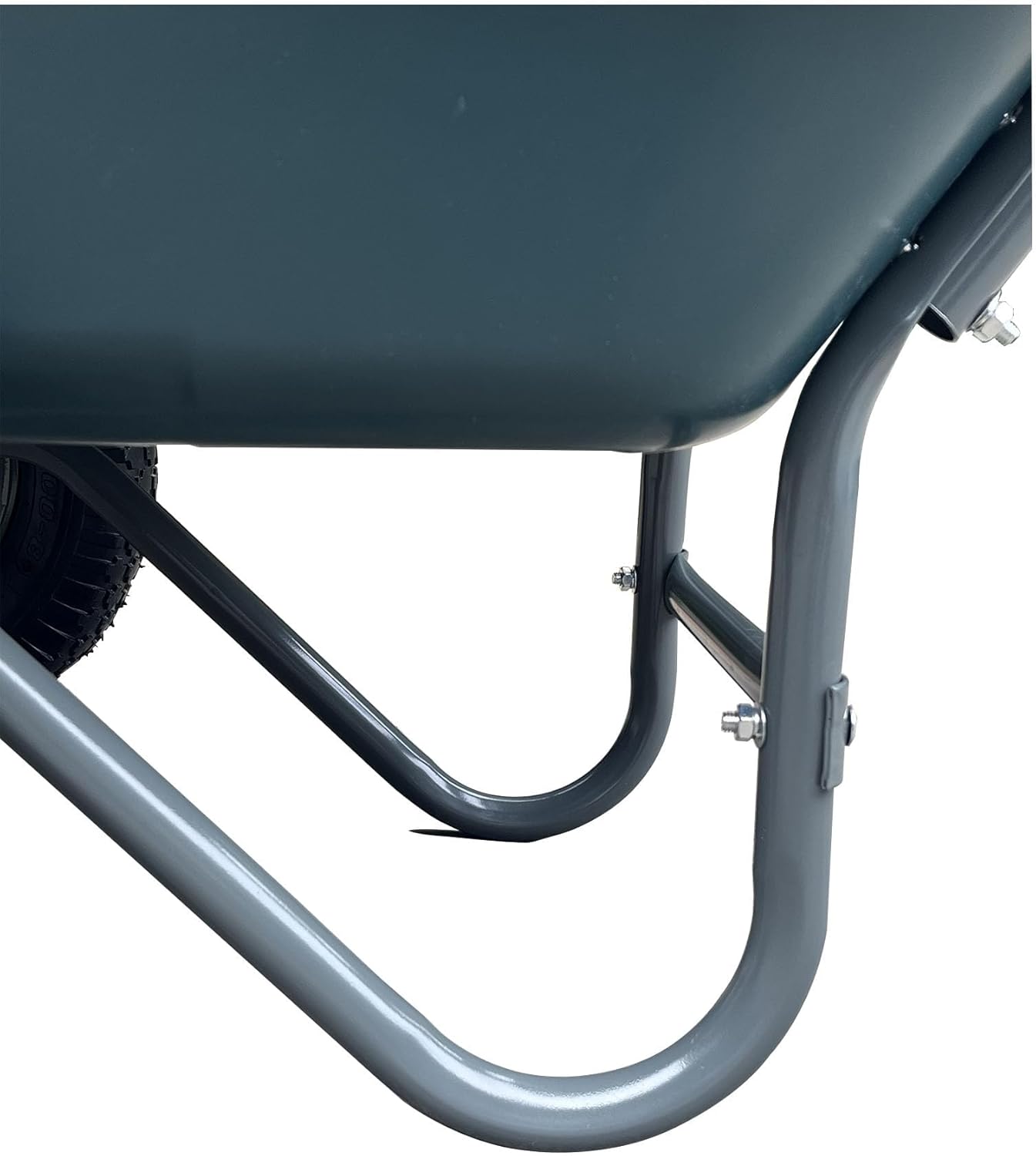 2 Wheel Wheelbarrow Heavy Duty Garden Cart Utility Wagon with Quick Release Dump, 600 LBS Capacity Rust-Resistant Poly Tray, Easy Hauling Yard Cart for Landscaping Mulch Firewood, Military Green