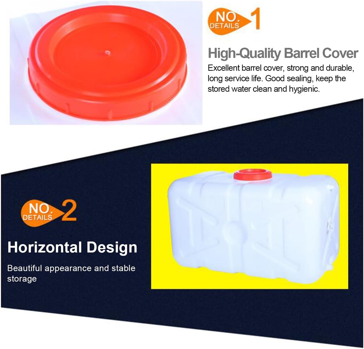 Large Capacity Water Container with Spigot Hose, Portable Water Storage Tank 52.8 Gallon No Leakage Camping Water Carrier for Emergency Vehicle Car Outdoor Hiking Picnic(Size:200L/52.8Gal)