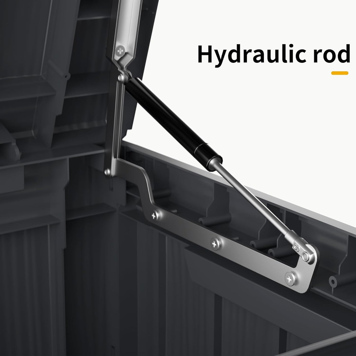 80 Gallon Outdoor Storage Box Waterproof Lockable Resin Deck Box Large, Patio Storage Bin for Pool Accessories Cushion Furniture, Garden Tools, UV-Resistant Outside Delivery Black