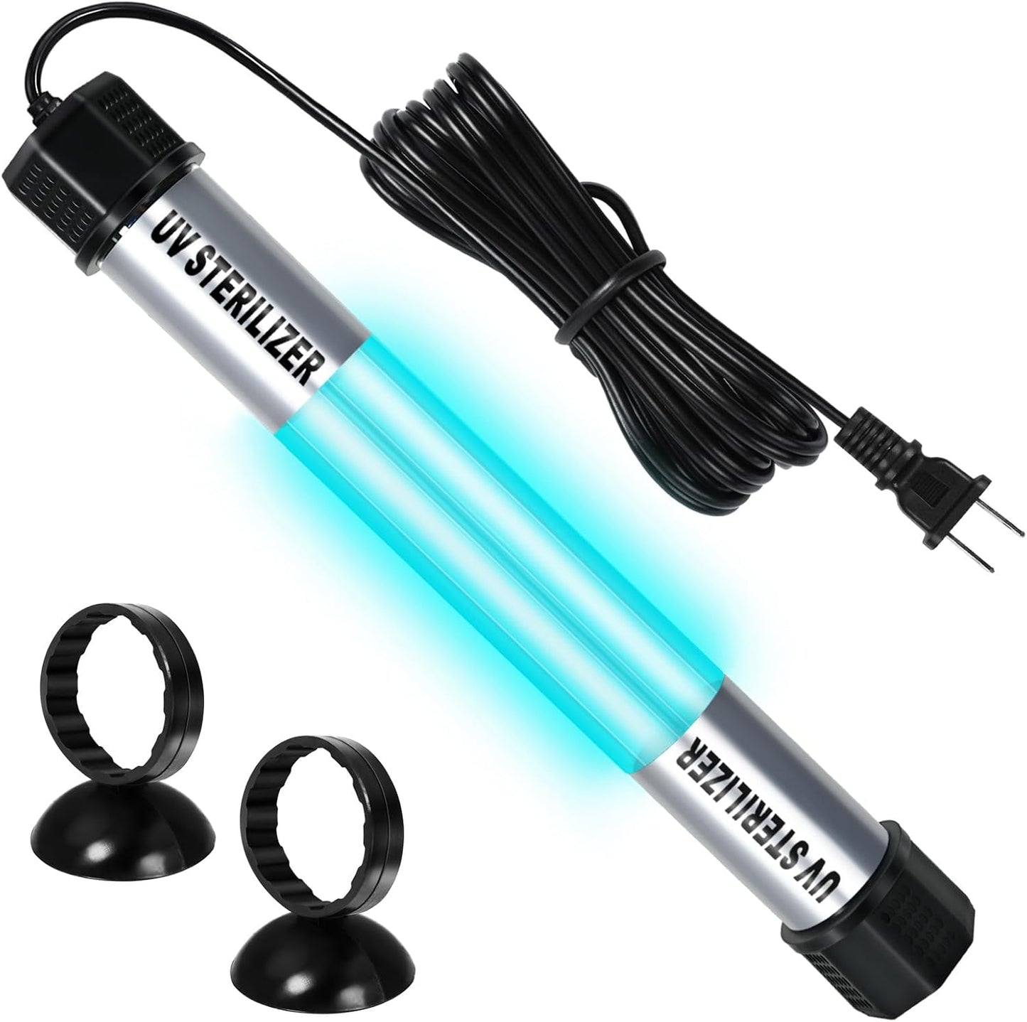 40W Pond UV Light, Waterproof Aquarium UV Light for 300-3000 Gallon, UV Pond Water Purifier for Koi Pond Algae Control in Koi Ponds, Cold Pools, Aquariums, Swimming Pools, Spas and Fish Tanks