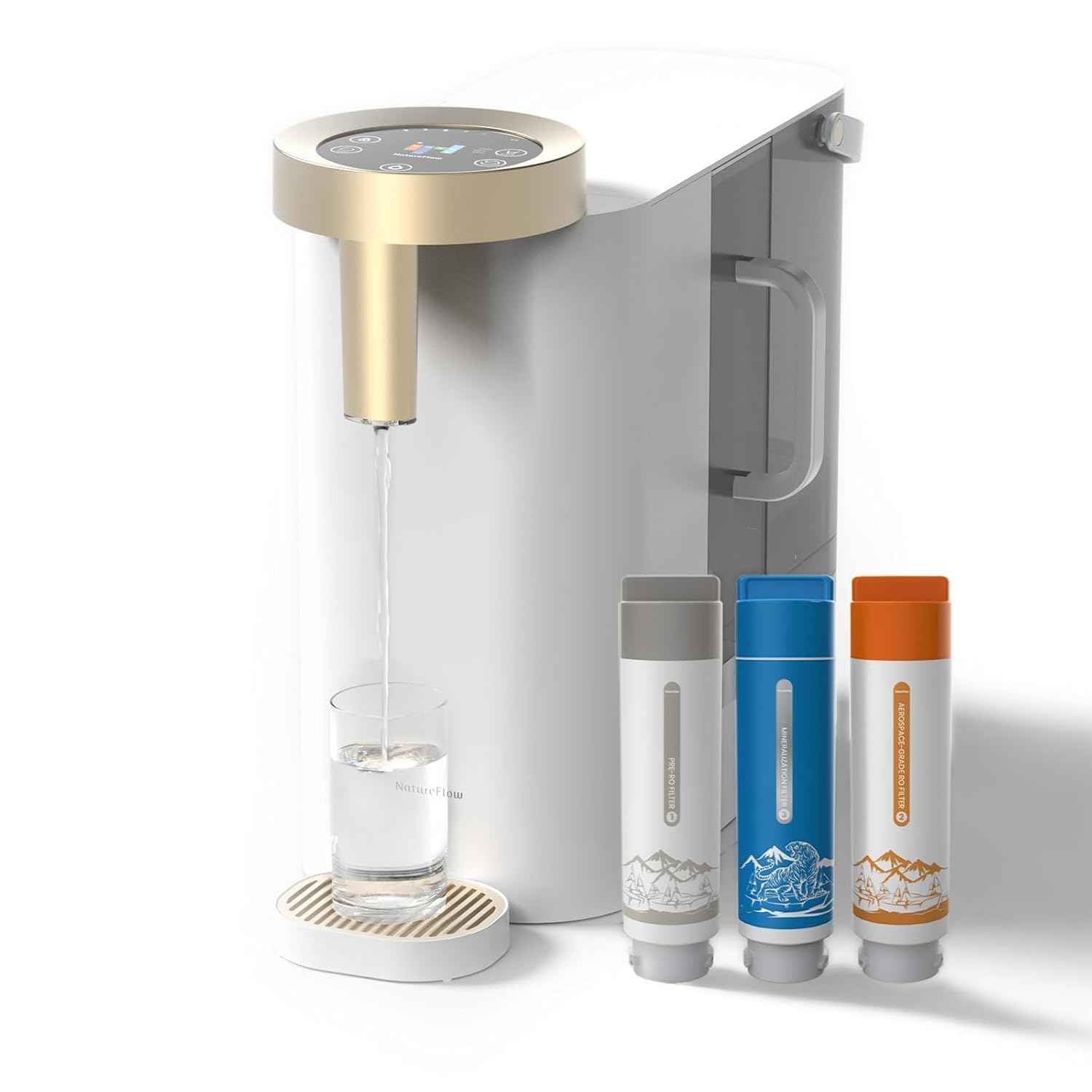 F40 SE Reverse Osmosis Water Filter Countertop with UV, Natural Remineralization,10-Stage RO Filtrations, 4:1 Pure to Drain, pH9 Alkaline Water Purifier,BPA Free,NSF/ANSI/UL/FDA