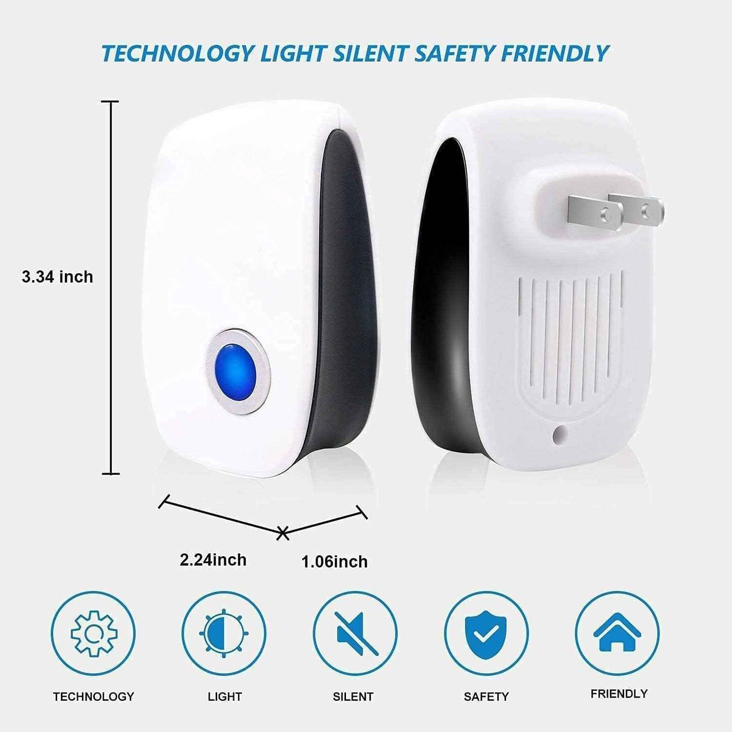 2026 Upgraded Ultrasonic pest Repellent, Electronic Plug in Indoor Pest Control Repeller for Mouse, bat, Mosquitoes, Fly Fleas, Roach, Rodents 6 Packs