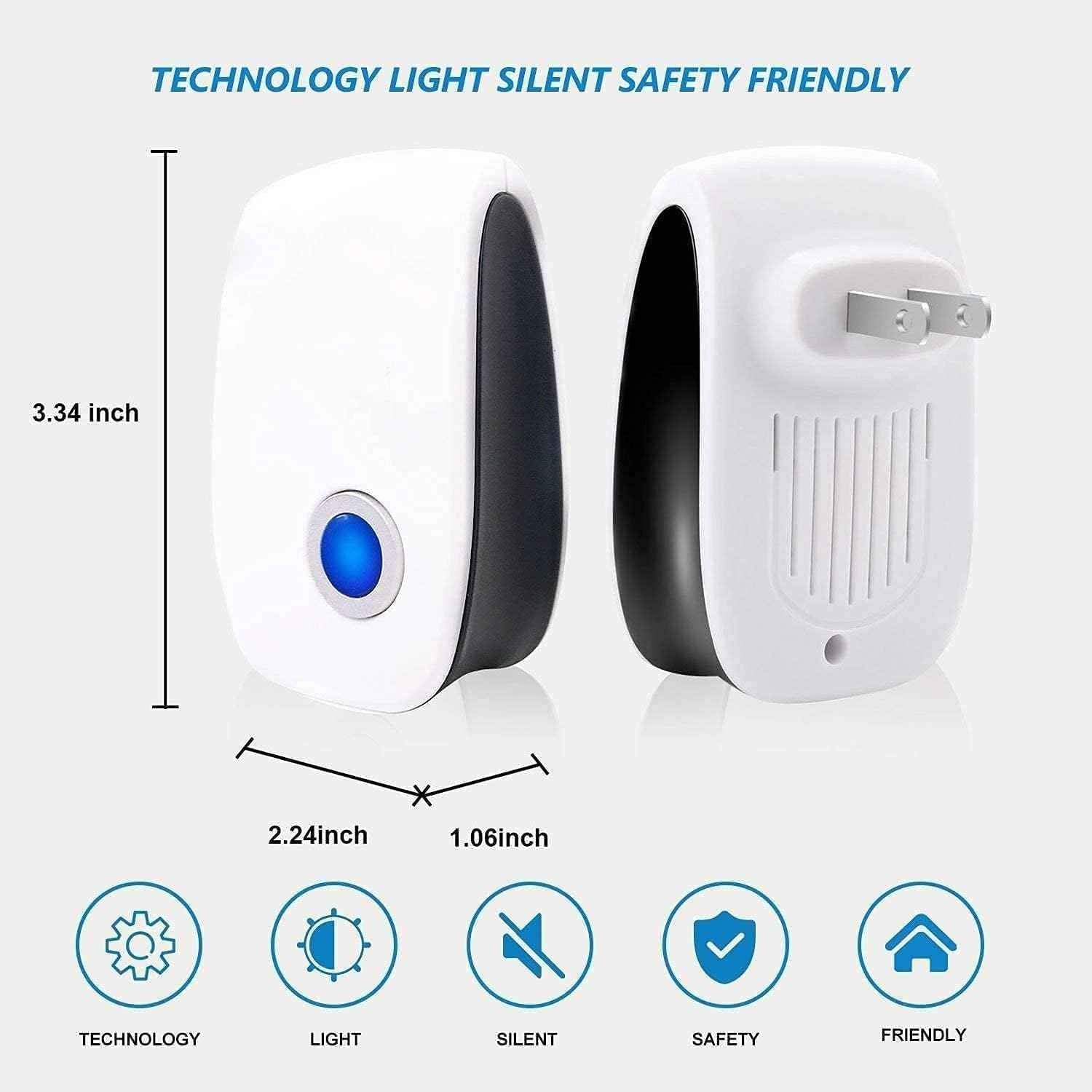 2026 Upgraded Ultrasonic pest Repellent, Electronic Plug in Indoor Pest Control Repeller for Mouse, bat, Mosquitoes, Fly Fleas, Roach, Rodents 6 Packs