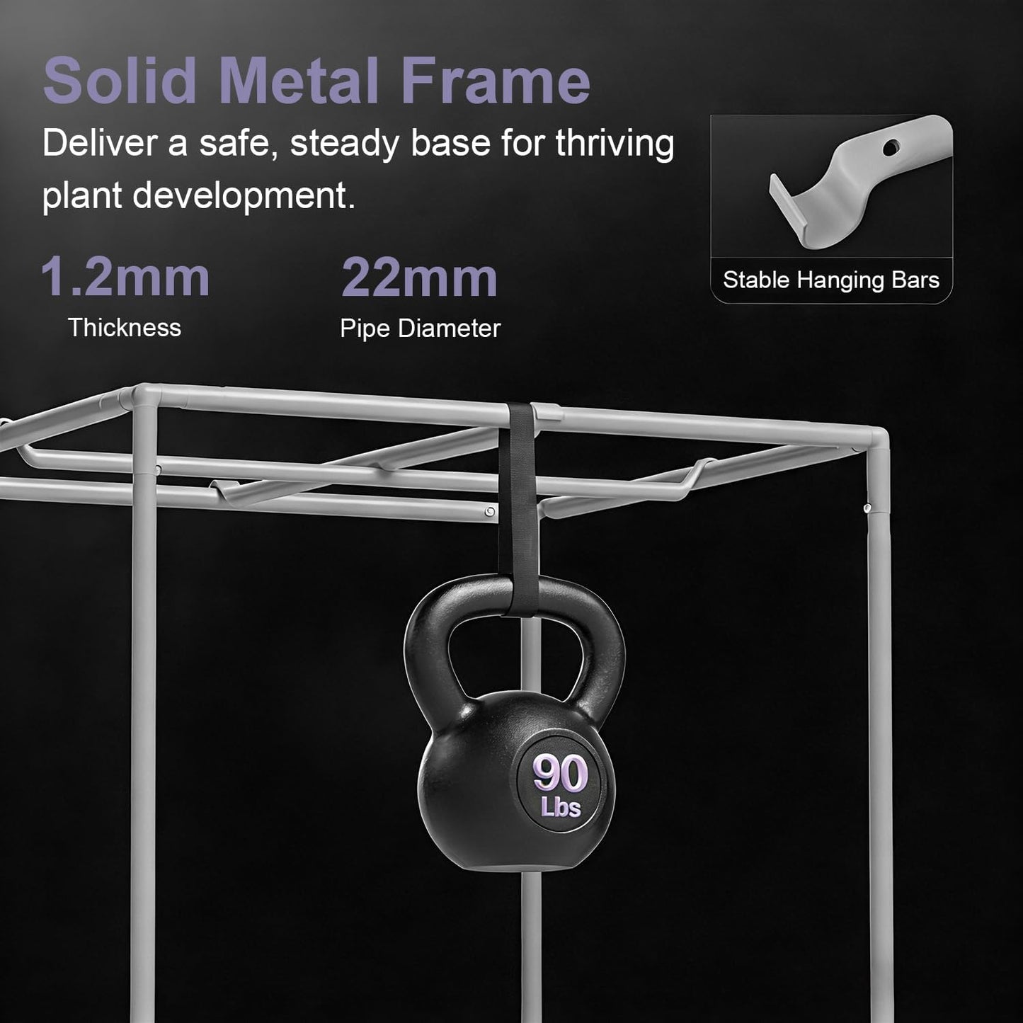Grow Tent, White 36"X36"X72"High Reflective Mylar Canvas with Observation Window and Floor Tray for Hydroponic Indoor Plant Growing (White, 36"X36"X72")