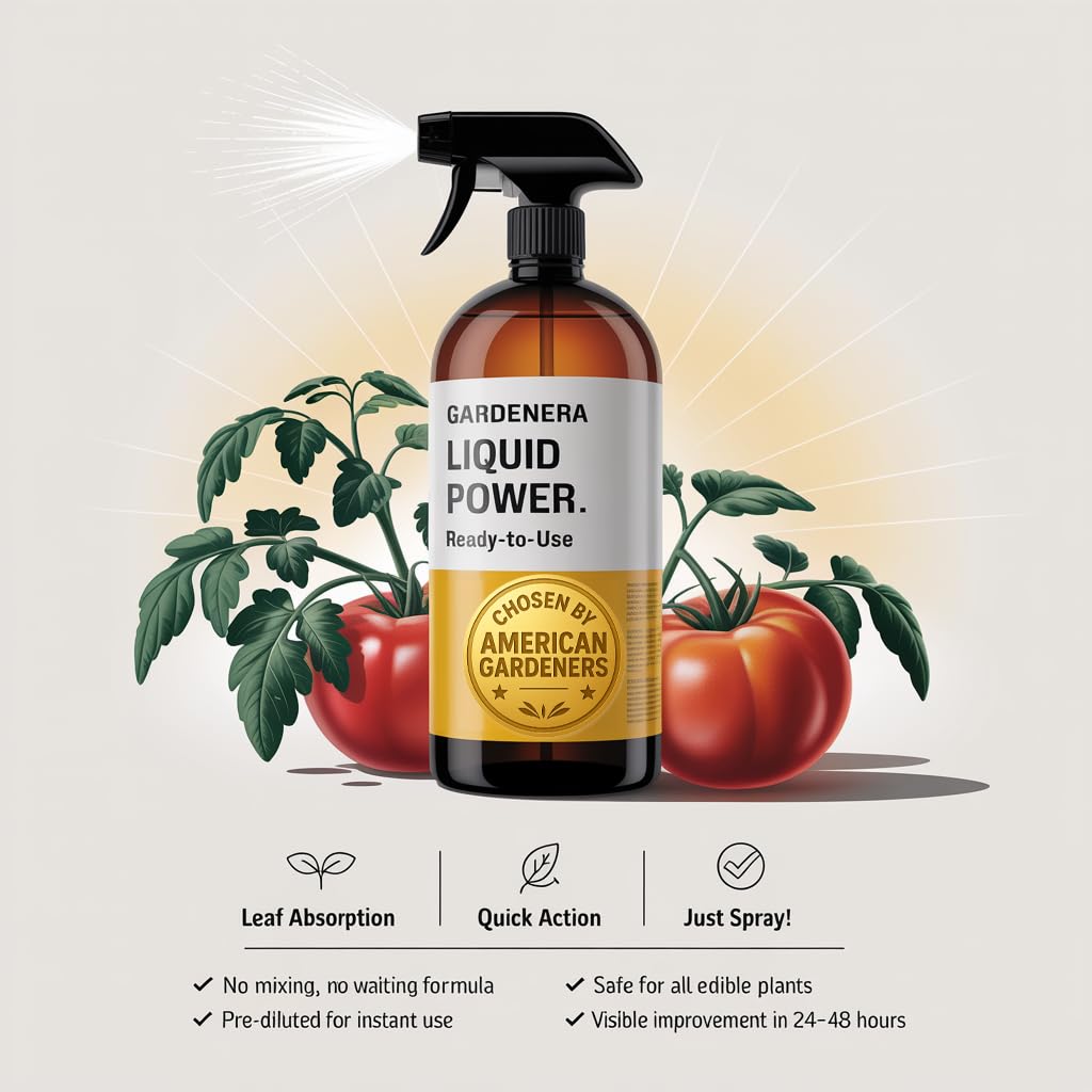 Liquid Power Garlic Fertilizer Spray – Ready-to-Use Liquid Plant Food Mist for Garlic – Premixed, Easy Application – Fast-Acting Formula for Growth, Roots & Yield – Indoor & Outdoor Use – 8 oz