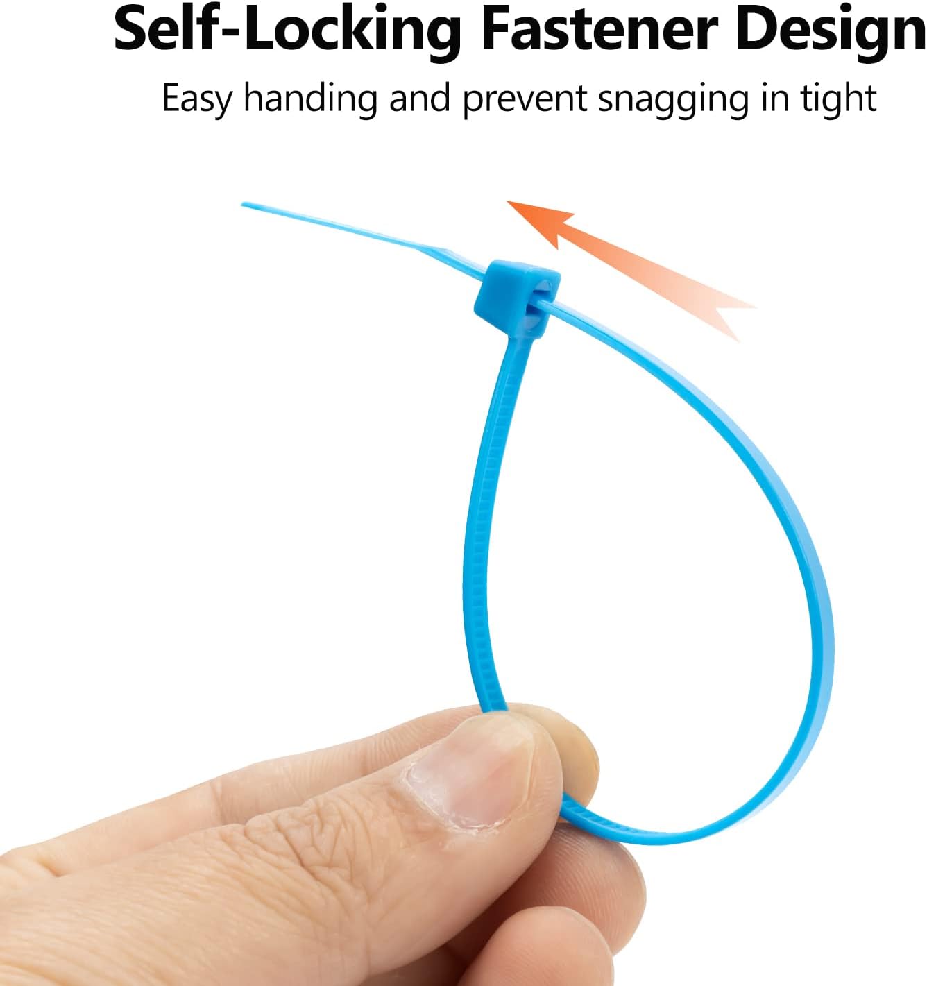 XINGO 100PCS Cable Zip Ties Heavy Duty, Premium Nylon Plastic Wire Ties with 50 Pounds Tensile Strength, Self-Locking Black Nylon Zip Ties for Indoor and Outdoor (14 inch, White)