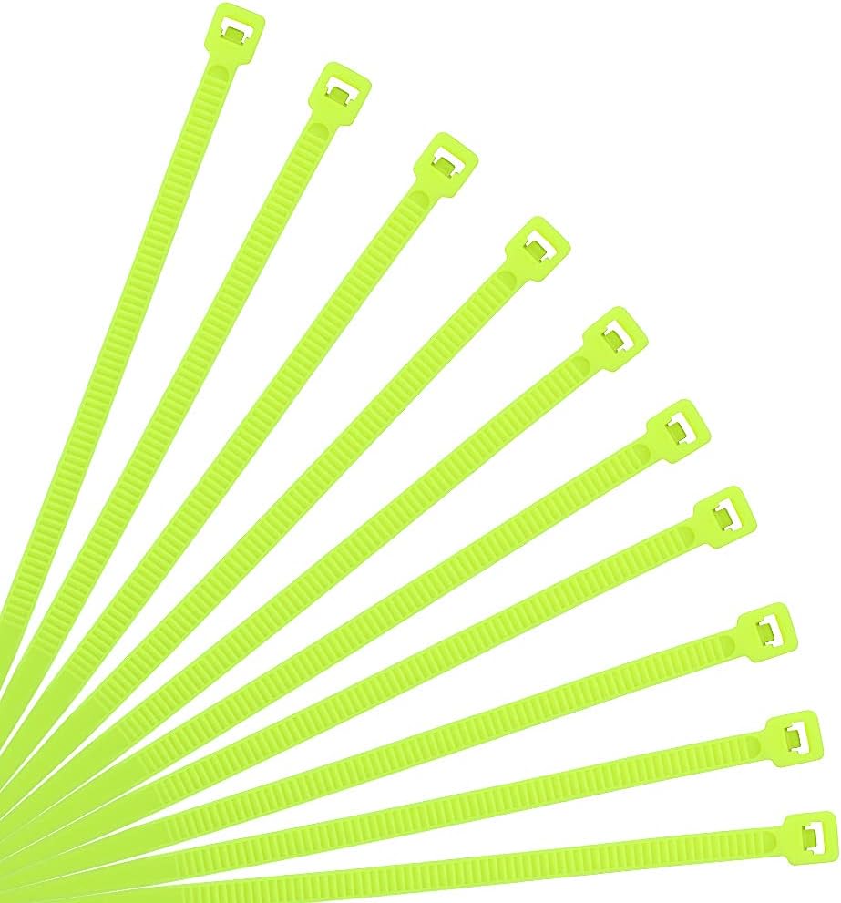XINGO 10 Inch Cable Zip Ties (500 Pack), 40 Lbs Tensile Strength-Heavy Duty, Self-Locking Nylon Plastic Nylon Wire Ties for indoor and outdoor (Apple Green)