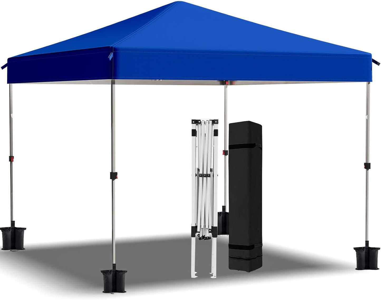 Pop Up Canopy Tent, 10x10 Outdoor Shade, One Push Instant Outdoor Canopy, Easy Set Up Tent, Portable Instant Beach Canopy Tents, Sun Shelter for Events, Parties, Camping