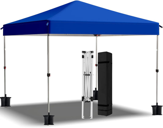 Pop Up Canopy Tent, 10x10 Outdoor Shade, One Push Instant Outdoor Canopy, Easy Set Up Tent, Portable Instant Beach Canopy Tents, Sun Shelter for Events, Parties, Camping
