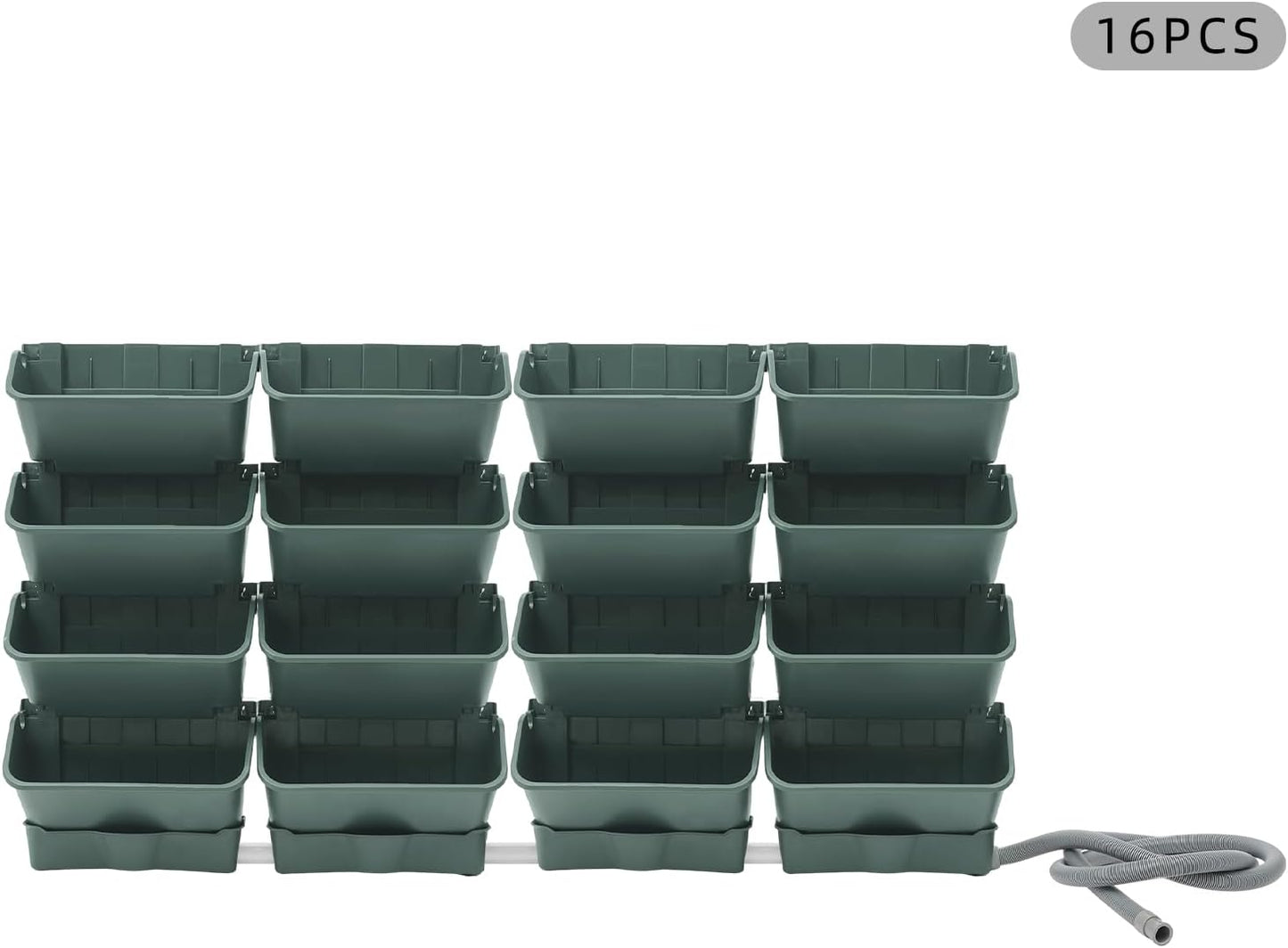 20 Pack Self Watering Wall Mounted Planter, Indoor and Outdoor Vertical Planter Wall Mounted Planter for Patio Outdoor Decor with Drainage Holes, Vertical Garden Planters for Indoor Plants- Army Green