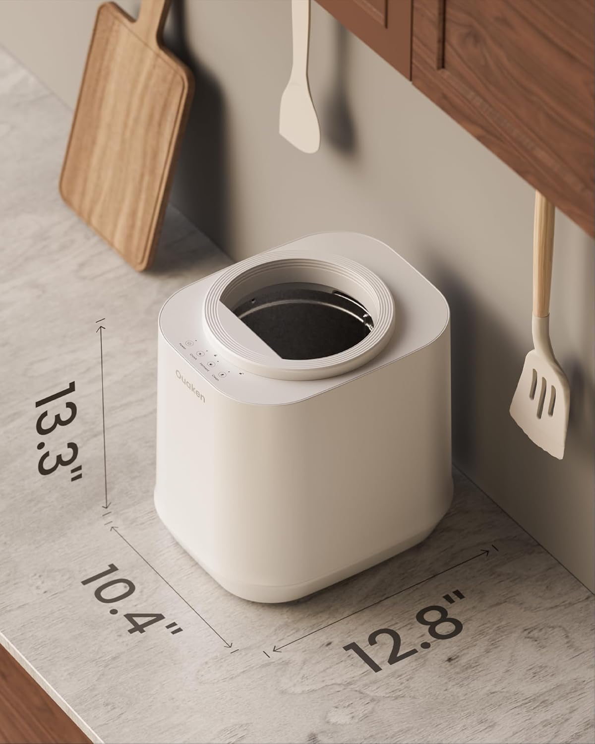 Electric Composter for Kitchen, 4L Smart Countertop Compost Bin, Odorless | Low Noise | Auto-Cleaning | Turn Food Waste into Fertilizer Within 3 Hrs