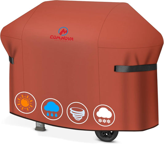 Comnova Grill Cover 60 Inch - 600D BBQ Cover for Outdoor Grill Heavy Duty & Waterproof, 60 Inch Barbecue Gas Grill Covers for Weber, Char-Broil, Nexgrill, Dyna-glo, Monument, Brinkmann and More