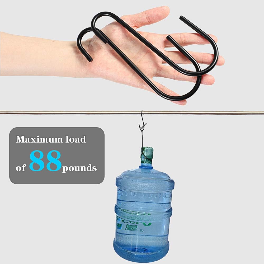 Vindar 4 Pack 6 Inches Bird Feeders Hooks Extra Large S Shape Hooks Heavy Duty S Shape Hook for Hanging Wind Chimes, Garden Ornaments, Gardening Tools, Bird House, Lanterns, Kitchenware